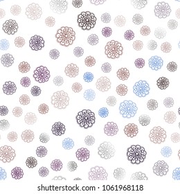 Dark Multicolor vector seamless natural abstract template. An elegant bright illustration with flowers in Natural style. Hand painted design for web, wrapping, wallpaper.