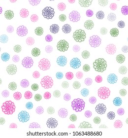 Dark Multicolor vector seamless natural elegant template. Brand-new colored illustration in blurry style with flowers. The textured pattern can be used for website.