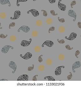 Dark Multicolor vector seamless natural artwork with leaves and flowers. Colorful illustration in doodle style with leaves, flowers. Brand new style for your business design.