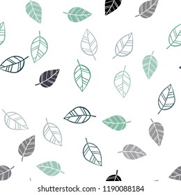 Dark Multicolor vector seamless natural pattern with leaves. Blurred decorative design in Indian style with leaves. Design for textile, fabric, wallpapers.