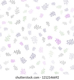 Dark Multicolor vector seamless natural pattern with leaves, branches. Brand new colored illustration with leaves and branches. Pattern for design of window blinds, curtains.
