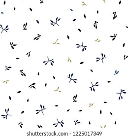 Dark Multicolor vector seamless natural artwork with leaves. leaves on blurred abstract background with gradient. Pattern for design of window blinds, curtains.