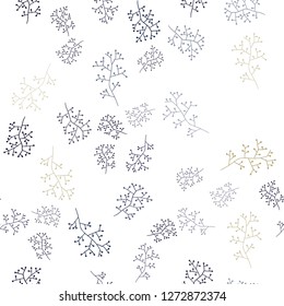 Dark Multicolor vector seamless natural backdrop with branches. Modern abstract illustration with leaves and branches. Design for textile, fabric, wallpapers.