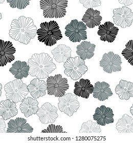 Dark Multicolor vector seamless natural background with flowers. Creative illustration in blurred style with flowers. Design for textile, fabric, wallpapers.