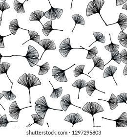 Dark Multicolor vector seamless natural background with leaves. Decorative illustration with doodles on abstract template. Pattern for design of fabric, wallpapers.