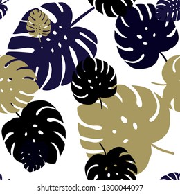Dark Multicolor vector seamless natural backdrop with leaves. Colorful illustration in doodle style with leaves. Pattern for trendy fabric, wallpapers.