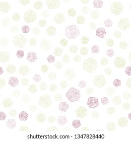 Dark Multicolor vector seamless natural pattern with flowers. Shining colored illustration with flowers. Pattern for trendy fabric, wallpapers.