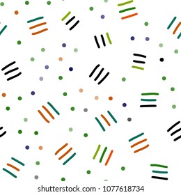 Dark Multicolor vector seamless pattern with abstract lines. Seamless Illustration with set of abstact gradient lines. Template for business cards, websites.