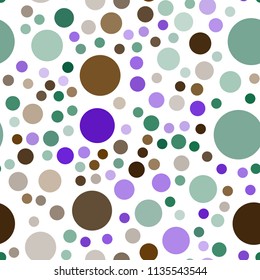 Dark Multicolor vector seamless pattern with spheres. Glitter abstract illustration with blurred drops of rain. Pattern can be used as texture of wallpapers.