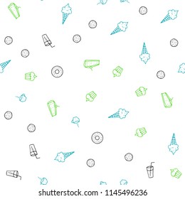 Dark Multicolor vector seamless pattern with fresh ingredients. Beautiful colored illustration with food in doodle style. Template for meal cooking in kitchen.