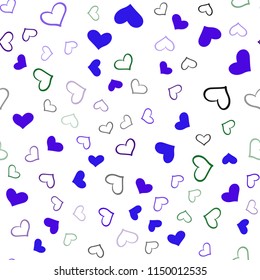 Dark Multicolor vector seamless pattern with colorful hearts. Illustration with hearts in love concept for valentine's day. Pattern for marriage gifts, congratulations.