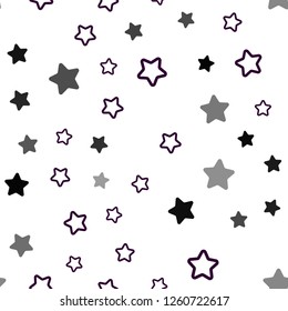 Dark Multicolor vector seamless pattern with christmas stars. Glitter abstract illustration with colored stars. Design for wallpaper, fabric makers.