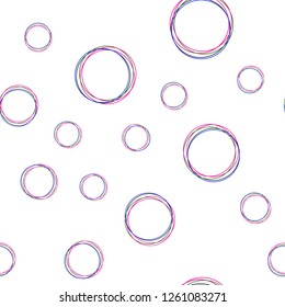 Dark Multicolor vector seamless pattern with spheres. Blurred decorative design in abstract style with bubbles. Design for textile, fabric, wallpapers.