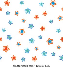 Dark Multicolor vector seamless pattern with christmas stars. Decorative shining illustration with stars on abstract template. Design for wallpaper, fabric makers.