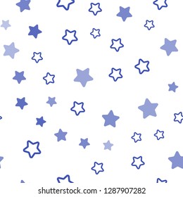 Dark Multicolor vector seamless pattern with christmas stars. Blurred decorative design in simple style with stars. Pattern for design of fabric, wallpapers.