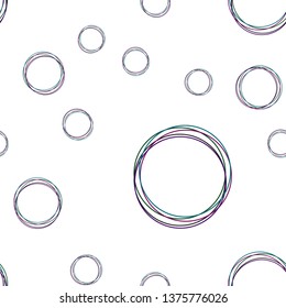 Dark Multicolor vector seamless pattern with spheres. Blurred decorative design in abstract style with bubbles. Template for business cards, websites.