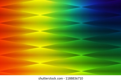 Dark Multicolor vector seamless template with crystals, rectangles. Rectangles on abstract background with colorful gradient. Pattern for design of window blinds, curtains.