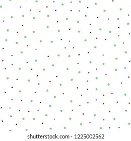 Dark Multicolor vector seamless template with circles. Illustration with set of shining colorful abstract circles. Pattern for design of window blinds, curtains.