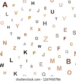 Dark Multicolor vector seamless template with isolated letters. Shining colorful illustration with isolated letters. Texture for window blinds, curtains.