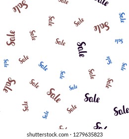 Dark Multicolor vector seamless template with selling words. Colorful set of  percentage signs in simple style. Backdrop for super sales on Black Friday.