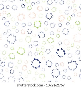 Dark Multicolor vector seamless  texture with disks. Blurred bubbles on abstract background with colorful gradient. Beautiful design for your business advert.