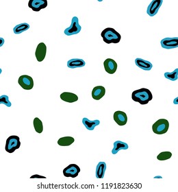 Dark Multicolor vector seamless texture with disks. Illustration with set of shining colorful abstract circles. Design for textile, fabric, wallpapers.