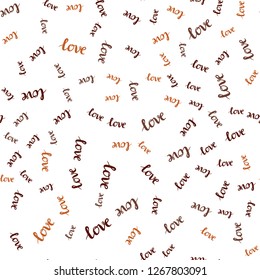 Dark Multicolor vector seamless texture with words LOVE YOU. Illustration with colorful phrase LOVE YOU in romantic style. Design for wallpaper, fabric makers.