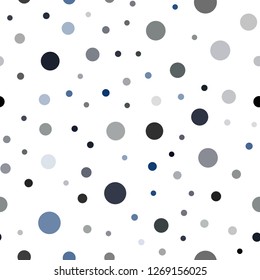 Dark Multicolor vector seamless texture with disks. Blurred bubbles on abstract background with colorful gradient. Template for business cards, websites.