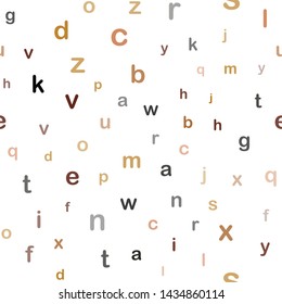 Dark Multicolor vector seamless texture with ABC characters. Abstract illustration with colored latin alphabet. Pattern for trendy fabric, wallpapers.