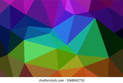 Dark Multicolor vector shining triangular cover. Shining colored illustration in a new style. A completely new design for your business.