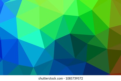 Dark Multicolor vector shining triangular backdrop. Polygonal abstract illustration with gradient. Brand new design for your business.