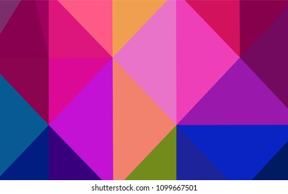 Dark Multicolor vector shining triangular backdrop. Triangular geometric sample with gradient.  A completely new template for your business design.