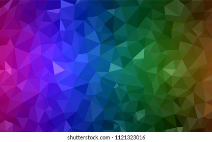 Dark Multicolor vector shining triangular cover. Modern abstract illustration with triangles. Template for cell phone's backgrounds.
