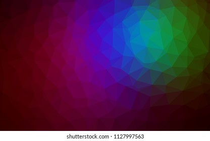 Dark Multicolor vector shining triangular backdrop. A completely new color illustration in a polygonal style. Triangular pattern for your design.