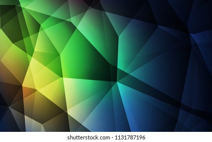 Dark Multicolor vector shining triangular cover. Colorful abstract illustration with triangles. Template for cell phone's backgrounds.