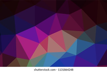 Dark Multicolor vector shining triangular layout. Geometric illustration in Origami style with gradient.  Best triangular design for your business.