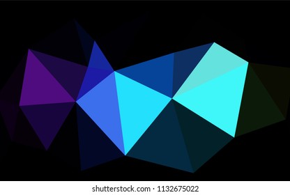 Dark Multicolor vector shining triangular backdrop. A sample with polygonal shapes. A new texture for your web site.