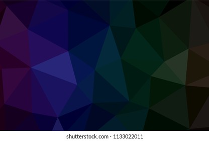 Dark Multicolor vector shining triangular cover. Colorful illustration in abstract style with triangles. Triangular pattern for your design.