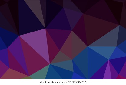 Dark Multicolor vector shining triangular backdrop. Glitter abstract illustration with an elegant triangles. Polygonal design for your web site.