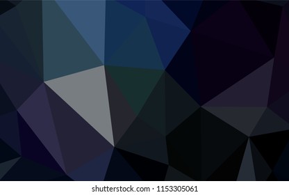 Dark Multicolor vector shining triangular cover. Geometric illustration in Origami style with gradient.  Brand new style for your business design.