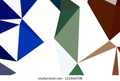Dark Multicolor vector shining triangular backdrop. Creative illustration in halftone style with triangles. A new texture for your web site.