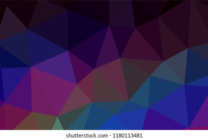 Dark Multicolor vector shining triangular layout. A sample with polygonal shapes. Completely new template for your banner.