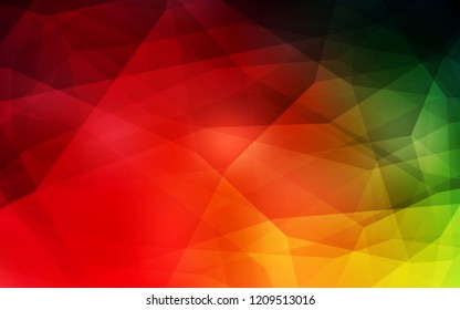 Dark Multicolor vector shining triangular backdrop. Geometric illustration in Origami style with gradient.  Best triangular design for your business.