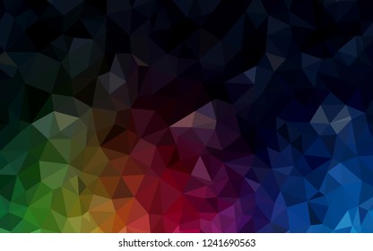 Dark Multicolor vector shining triangular layout. A sample with polygonal shapes. Completely new template for your banner.