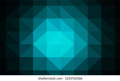 Dark Multicolor vector shining triangular cover. Triangular geometric sample with gradient.  Pattern for a brand book's backdrop.