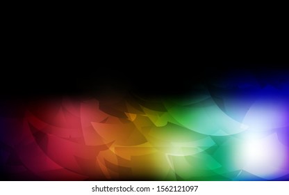 Dark Multicolor vector shining triangular layout. Creative illustration in halftone style with triangles. Triangular pattern for your design.