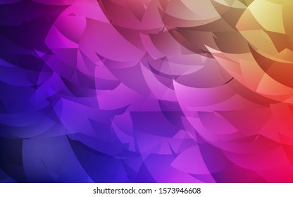 Dark Multicolor vector shining triangular background. Shining colorful illustration with triangles. Triangular pattern for your design.