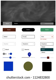 Dark Multicolor vector style guide with sky stars. Colorful Style guide with stars on abstract background. Modern template for your landing page.