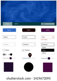 Dark Multicolor Vector Style Guide With Sky Stars. Colorful Style Guide With Stars On Abstract Background. Simple Colorful Design For Websites.