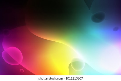 Dark Multicolor vector template with abstract circles.